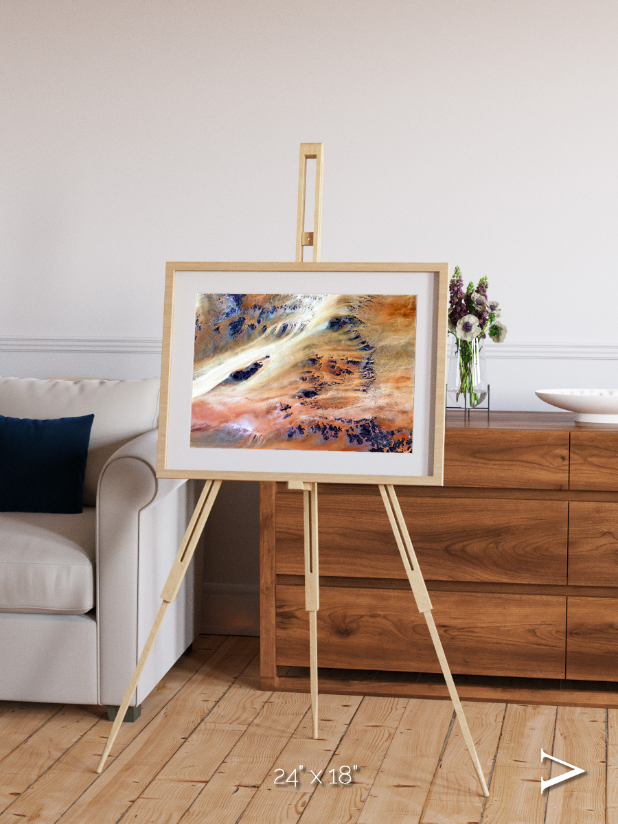 Shifting Dunes, Terkezi Oasis Framed & Mounted Print
