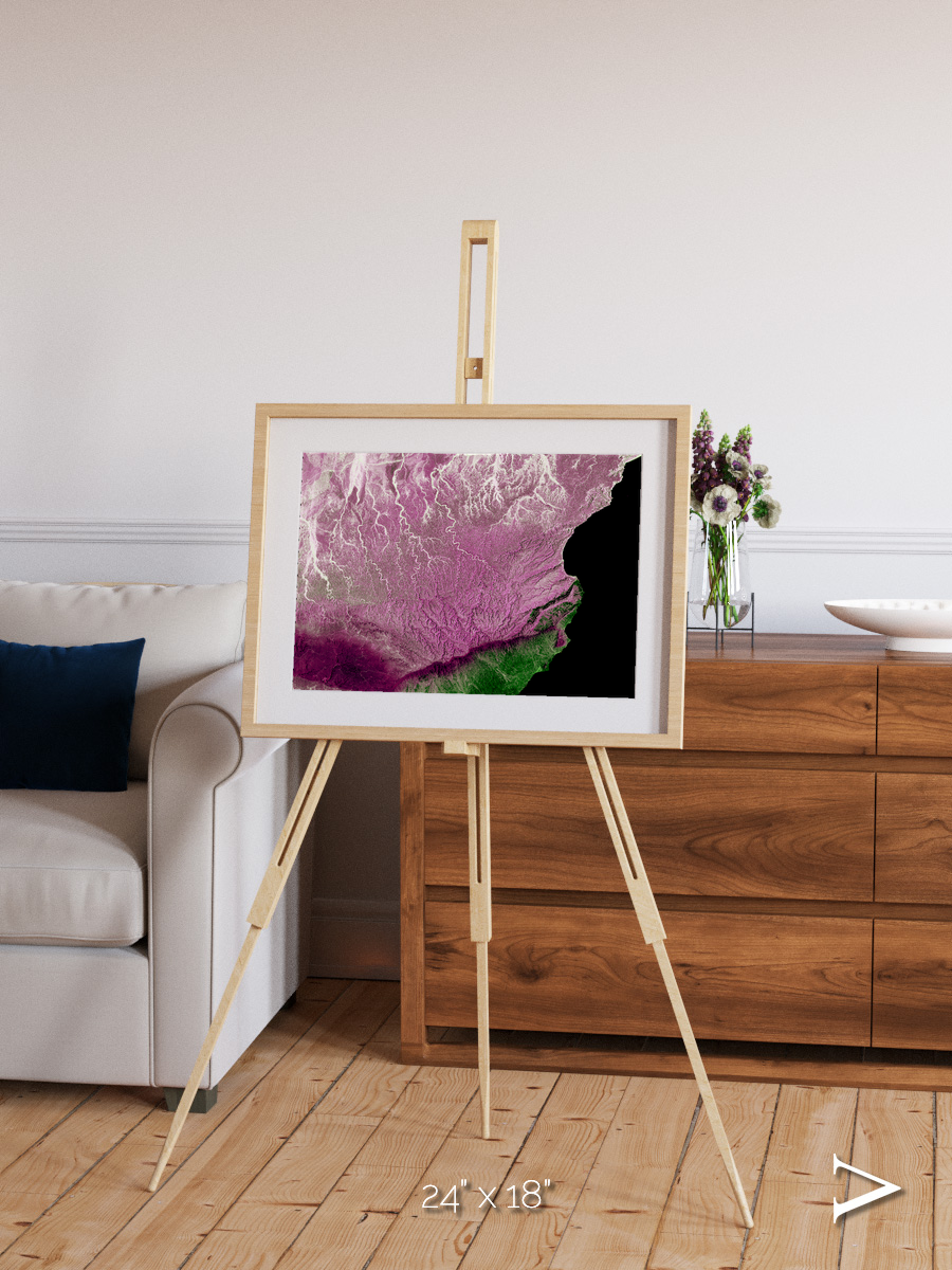 Monsoon Divide, Dhofar Framed & Mounted Print