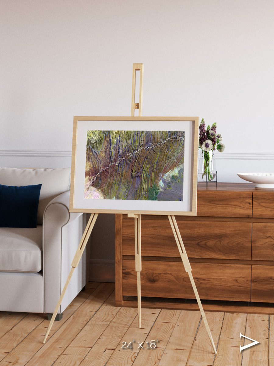 Shifting Dunes, Ugab River Framed & Mounted Print