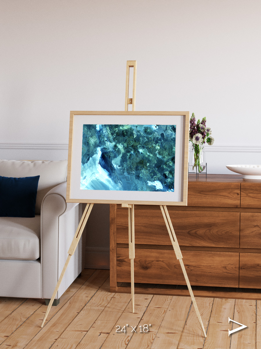 Heat Scars, Volcanoes Framed & Mounted Print