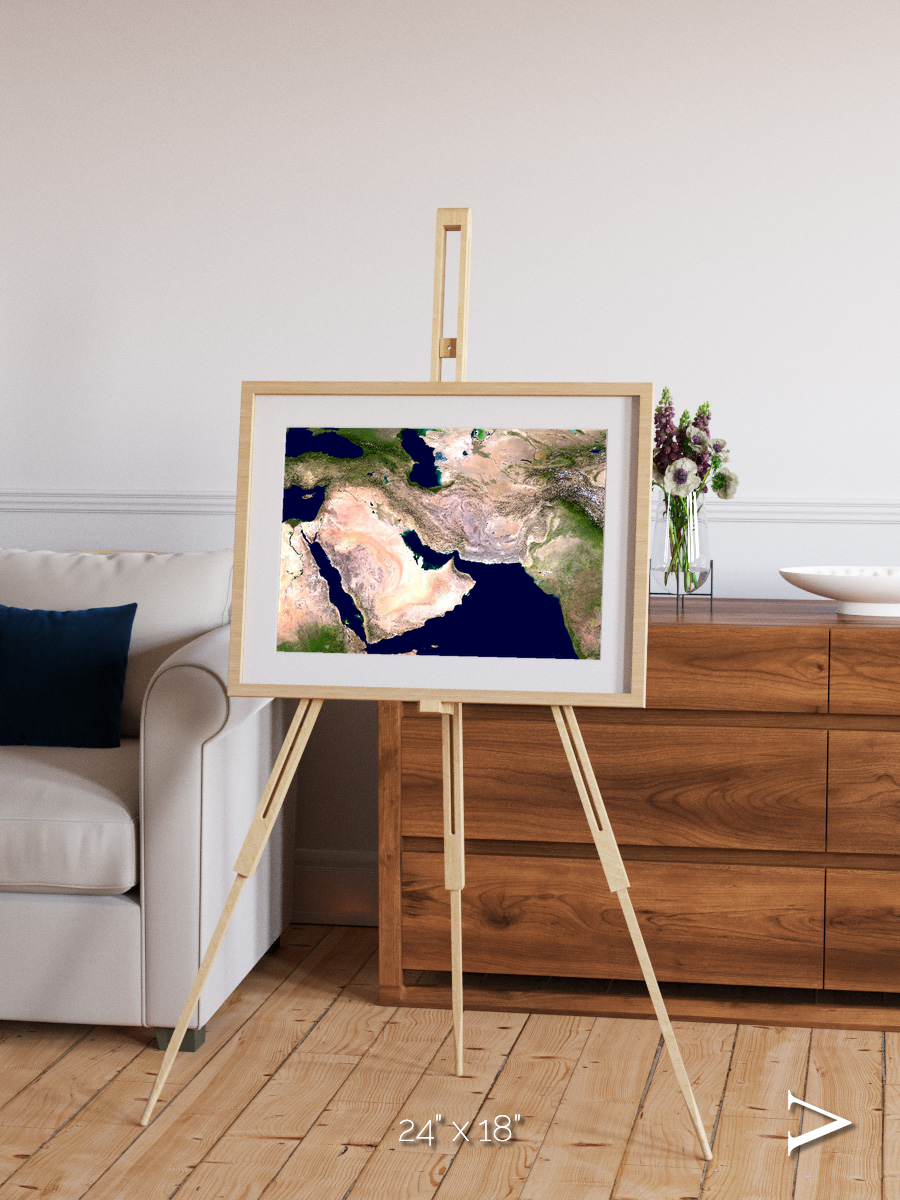 River Threads, Western Asia Framed & Mounted Print