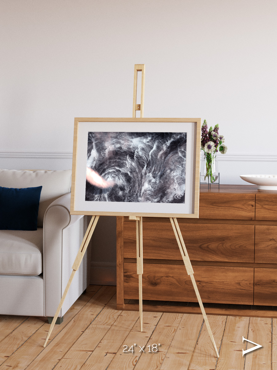 Wind Signatures, Whirlpool in the Air Framed & Mounted Print