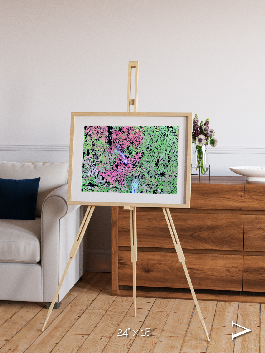Ice River, Yellowknife Wetlands Framed & Mounted Print