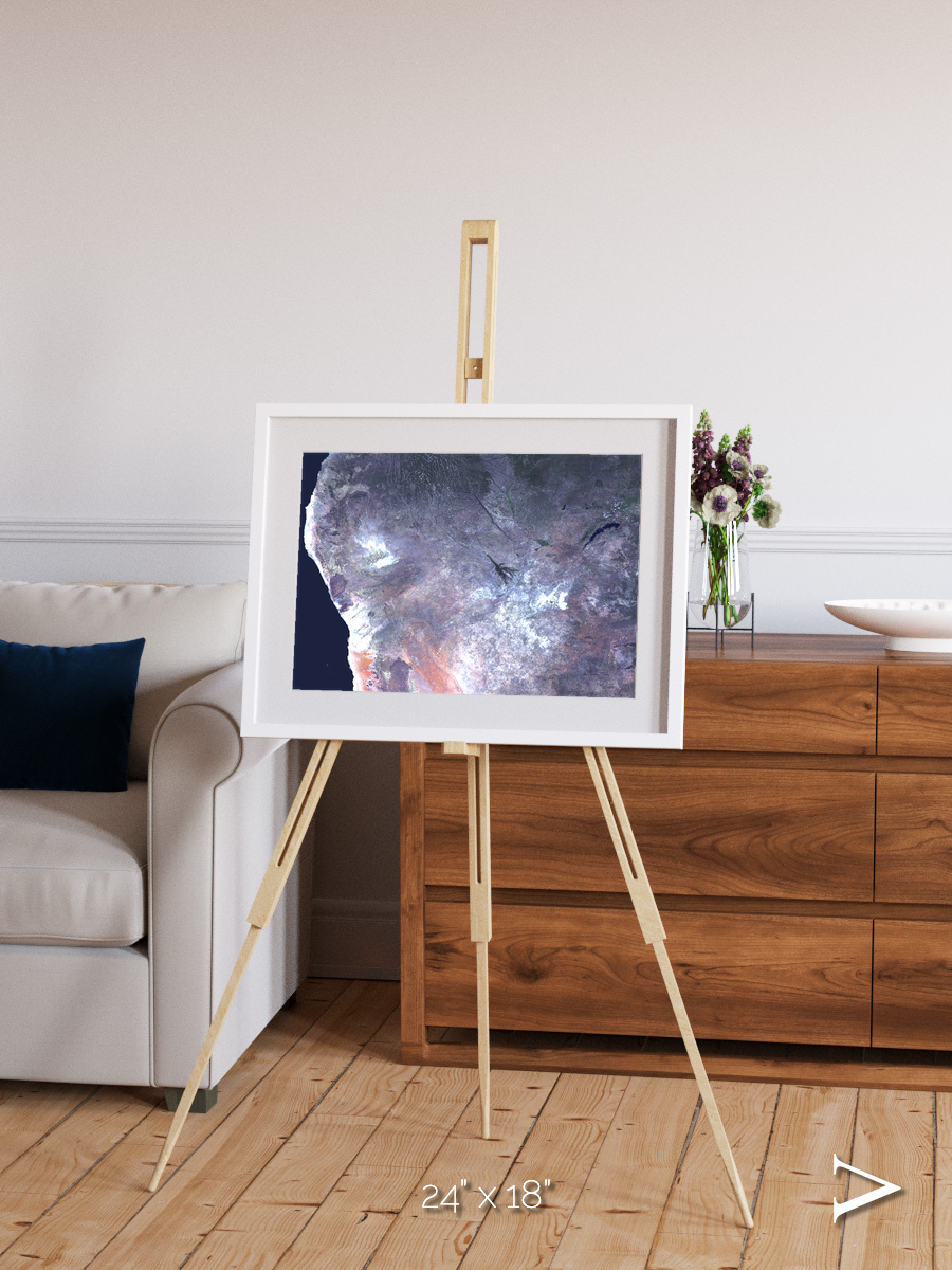 Sunlit Dunes, Africa Framed & Mounted Print