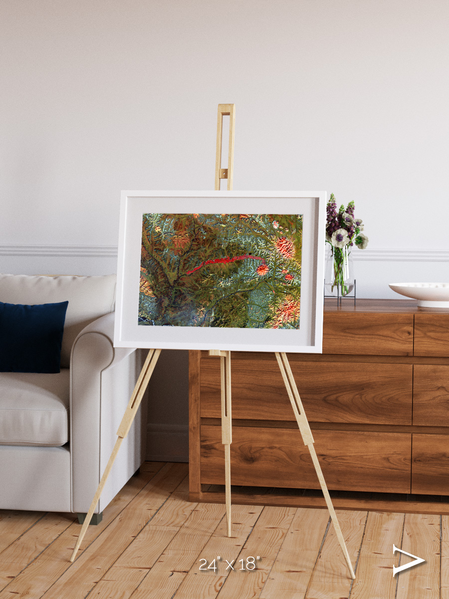 Ash and Stone, Anyuyskiy Volcano Framed & Mounted Print