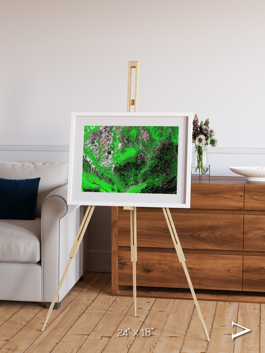 Ribbon River, Araca River Framed & Mounted Print