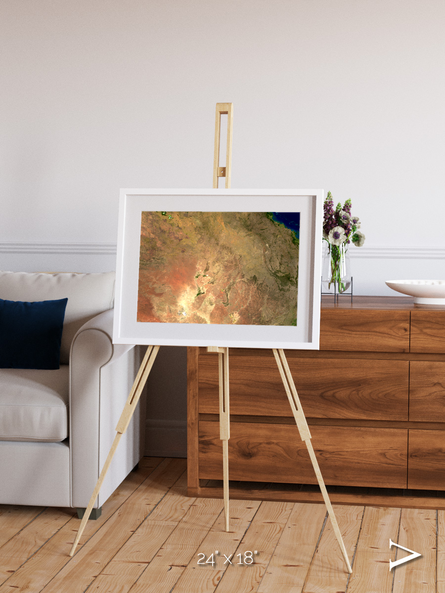 Winding Waters, Australia Framed & Mounted Print