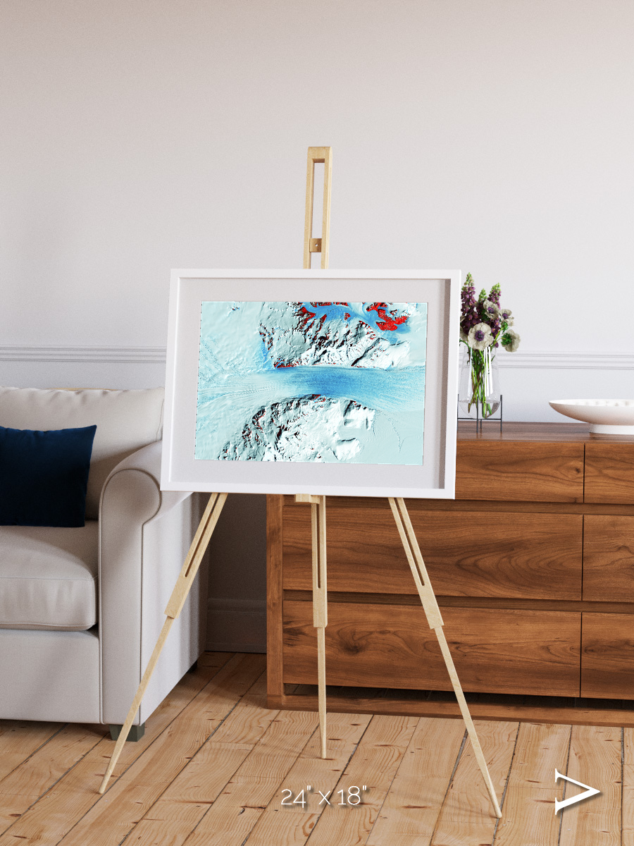 River of Ice, Byrd Glacier Framed & Mounted Print