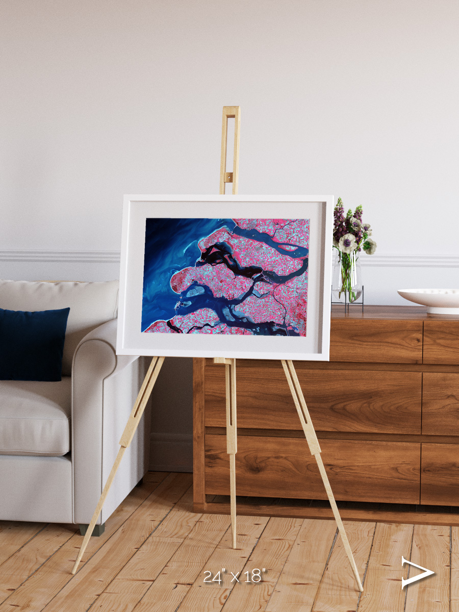Windward Isles, Delta Region Netherlands Framed & Mounted Print