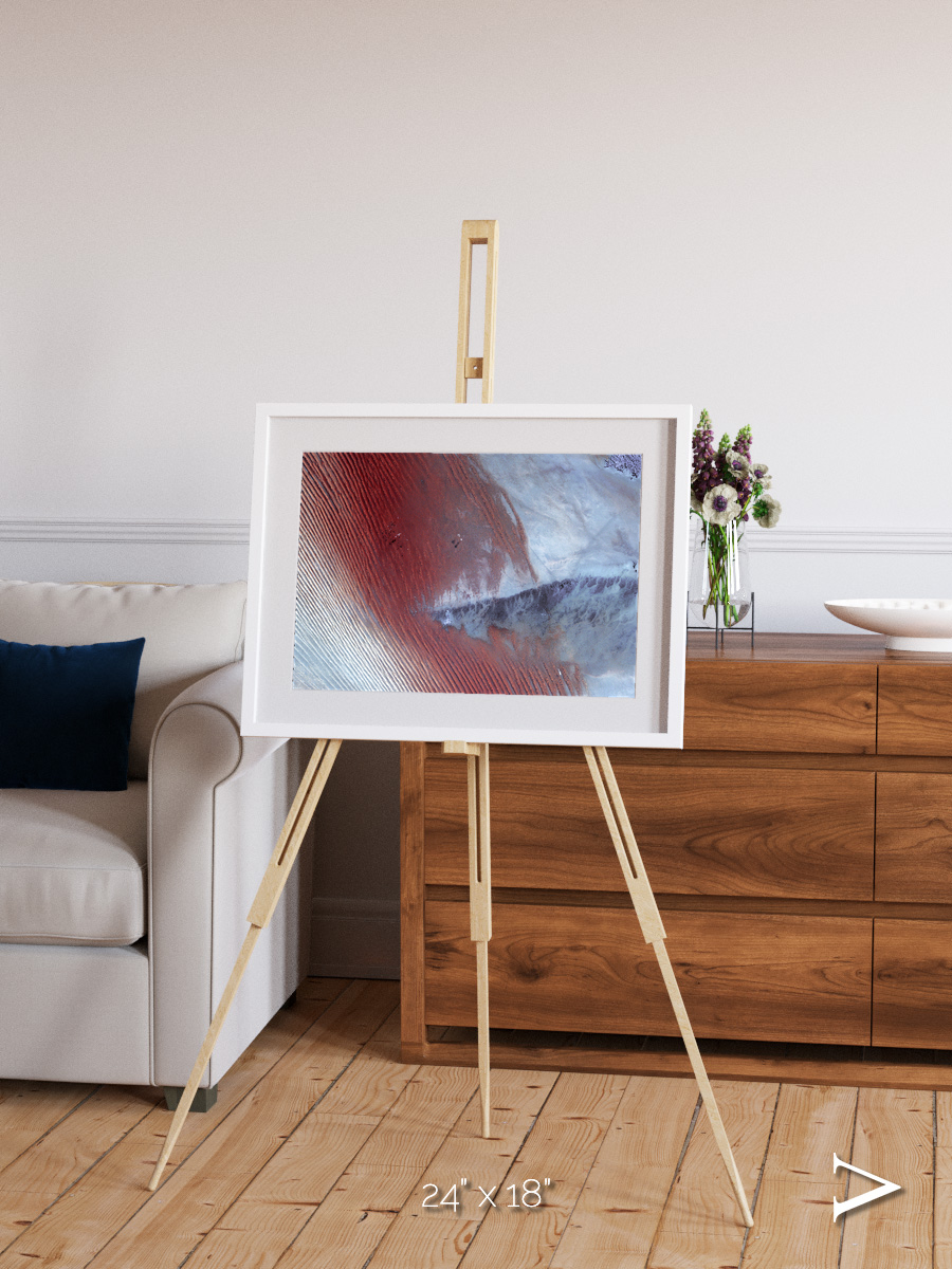 Wind Signatures, Empty Quarter Framed & Mounted Print