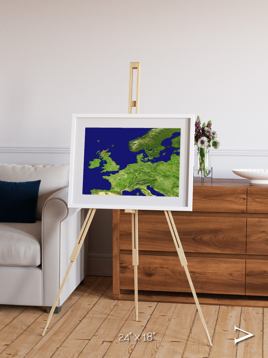 Arctic Outpost, Europe Framed & Mounted Print
