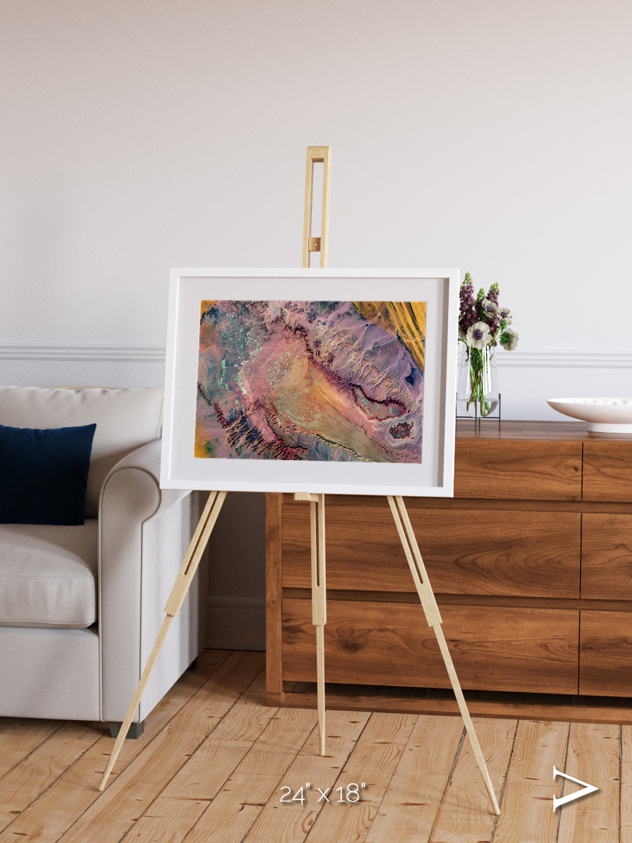 Echoes of Water, Western Desert Framed & Mounted Print