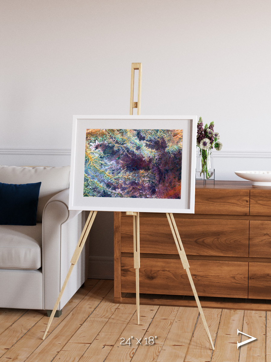 River and Plain, Ghadamis River Framed & Mounted Print