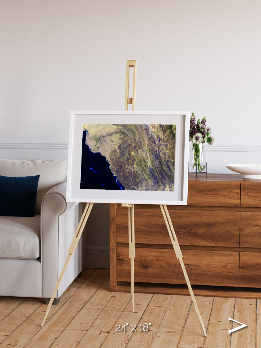 Fire Fields, Harrat Al Birk Framed & Mounted Print