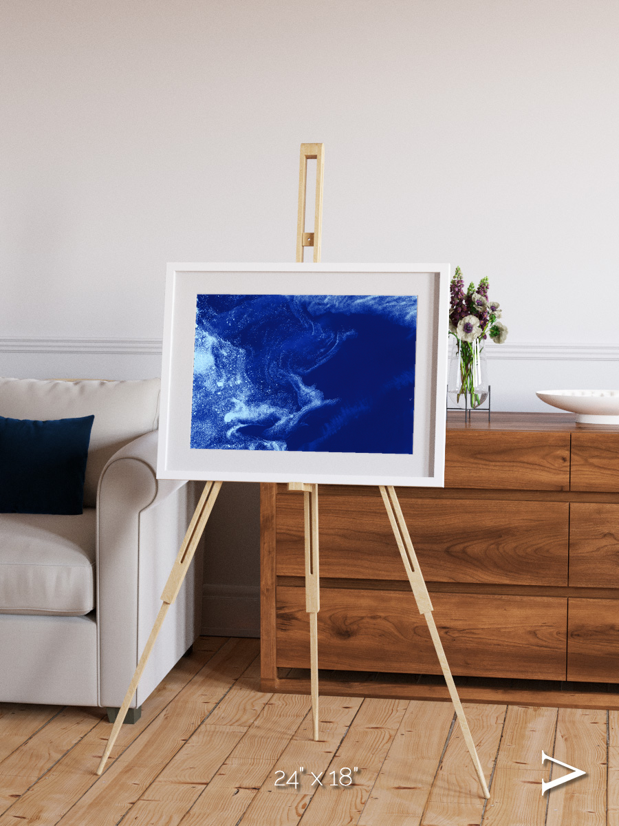 Wind Signatures, Ice Stars Framed & Mounted Print