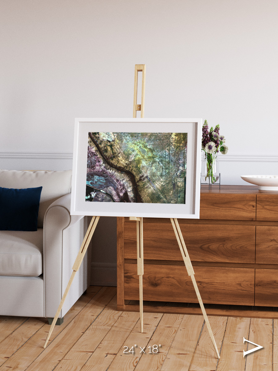 Floodplain Lines, Iraqi Emplacement Framed & Mounted Print