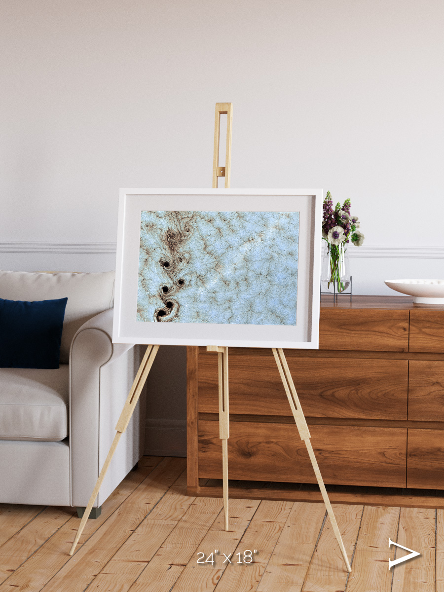 Wind Signatures, Karman Vortices Framed & Mounted Print