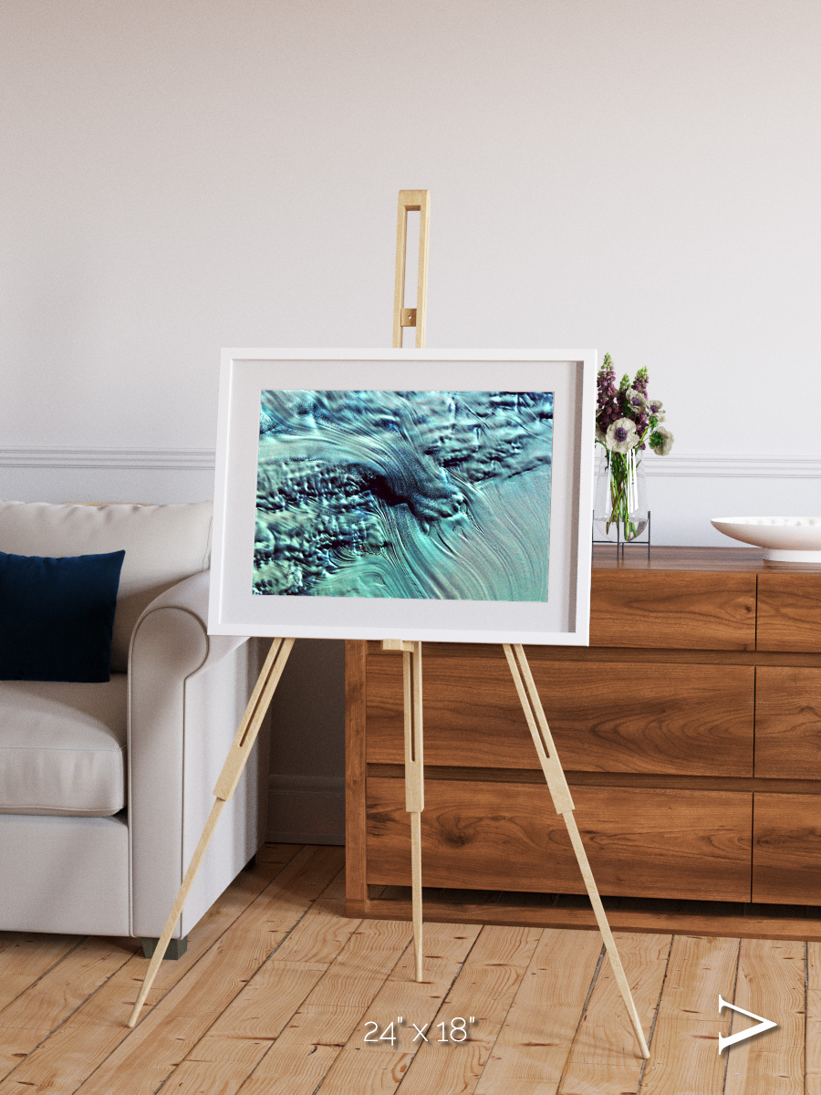 Ice River, Lambert Glacier Framed & Mounted Print