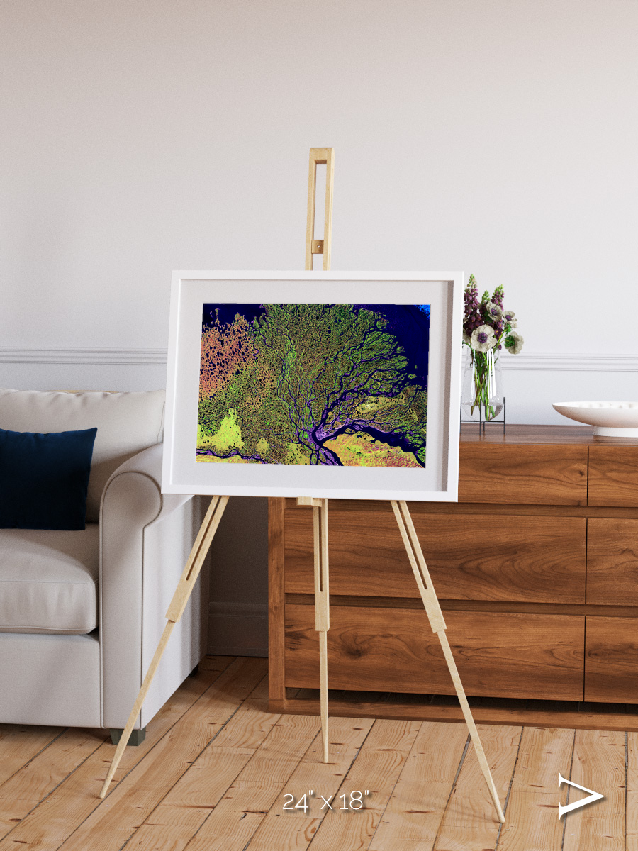 Delta Mosaic, Lena Delta Framed & Mounted Print