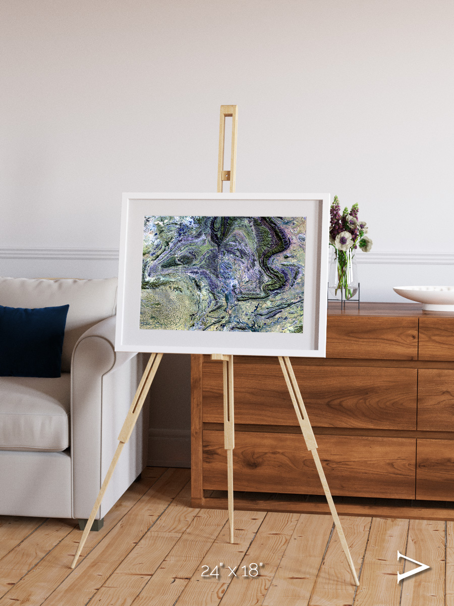 Mountain Textures, MacDonnell Ranges Framed & Mounted Print