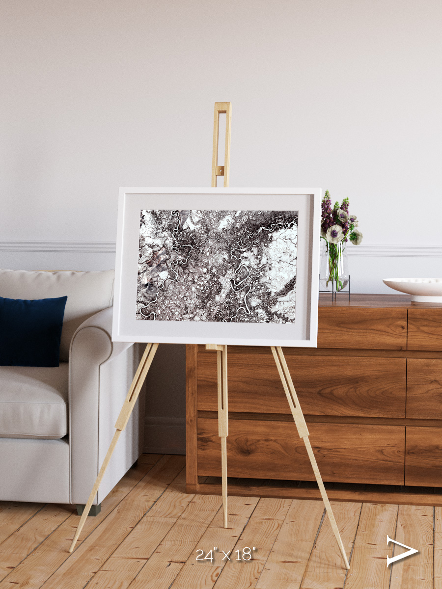 River Threads, Mayn River Framed & Mounted Print