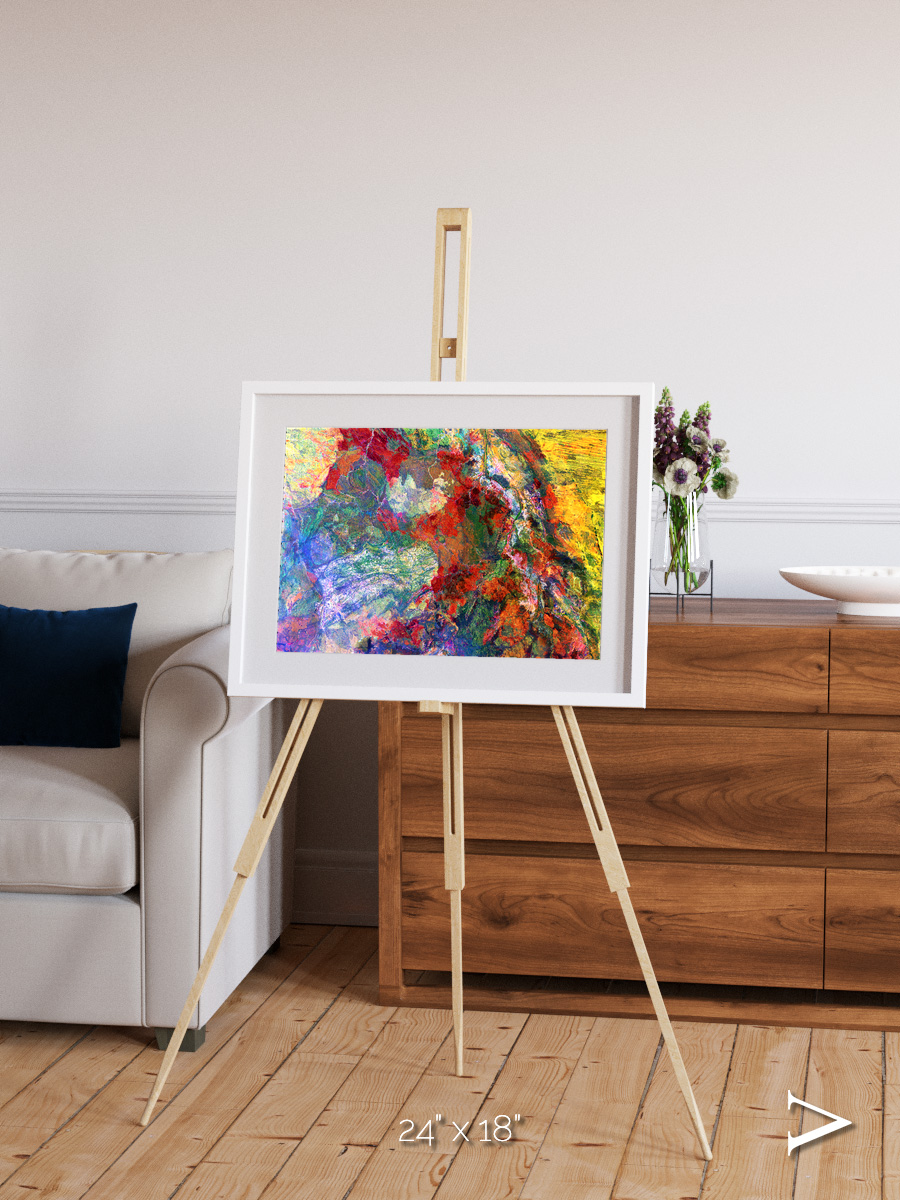 Melted Earth, Great Sandy Desert Framed & Mounted Print