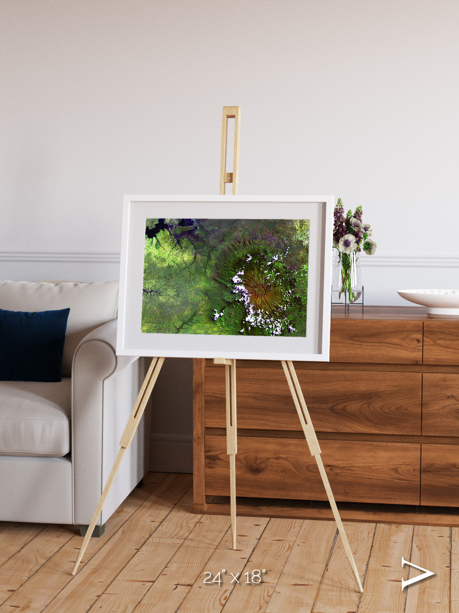 Vortex Trails, Mount Elgon Framed & Mounted Print