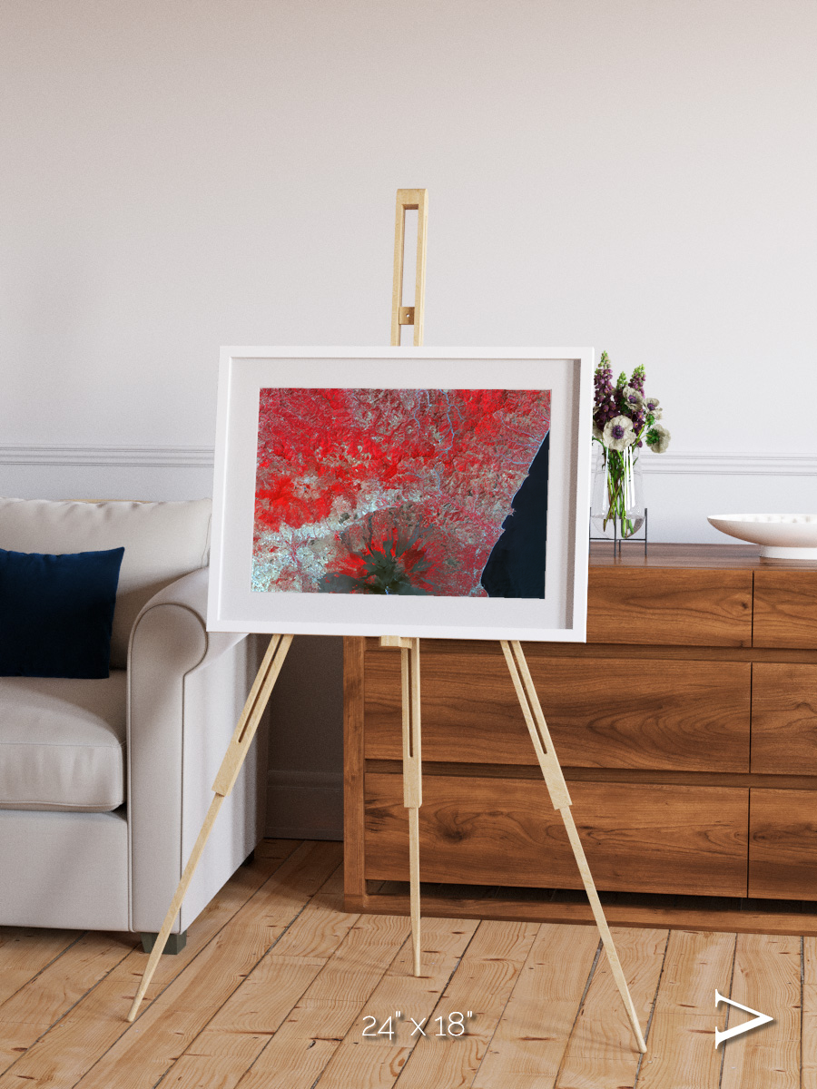 Painted Archipelago, Mt Etna Framed & Mounted Print