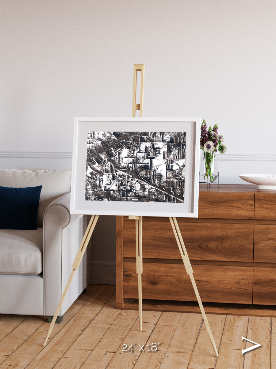 Fertile Threads, Northern Kazakhstan Framed & Mounted Print