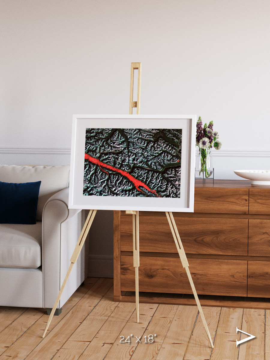 Light in the Trench, Canadian Rockies Framed & Mounted Print