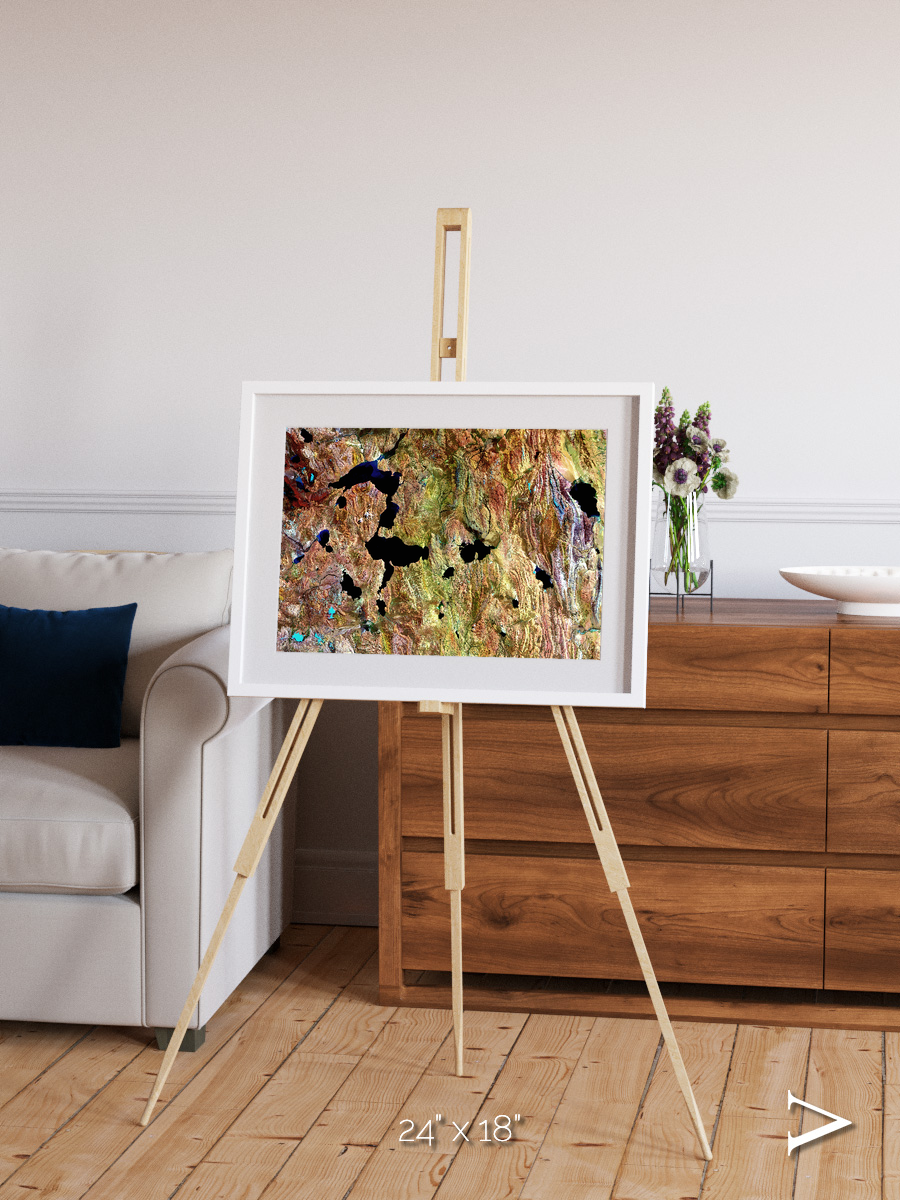 Above the Earth, Tibetan Plateau Framed & Mounted Print
