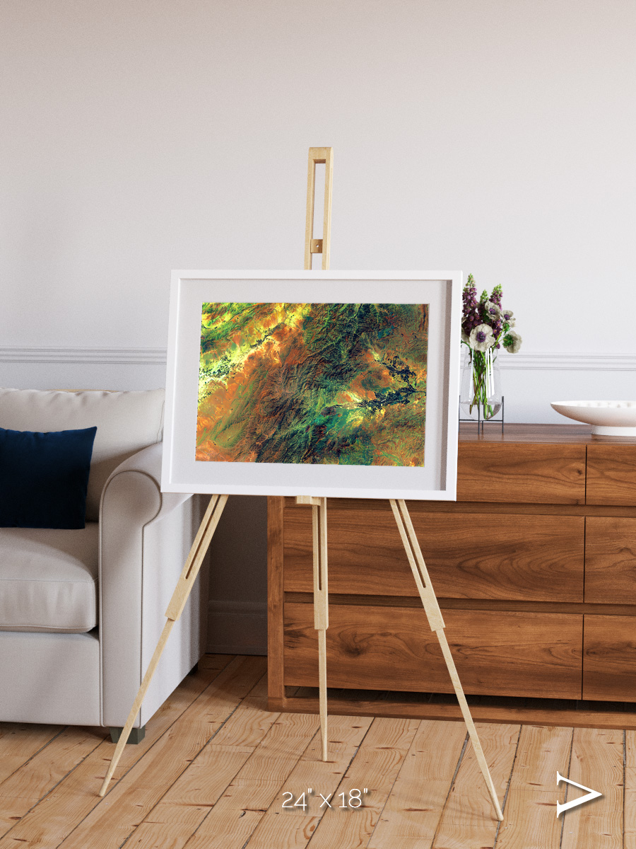Irrigated Highlands, Eastern Afghanistan Framed & Mounted Print