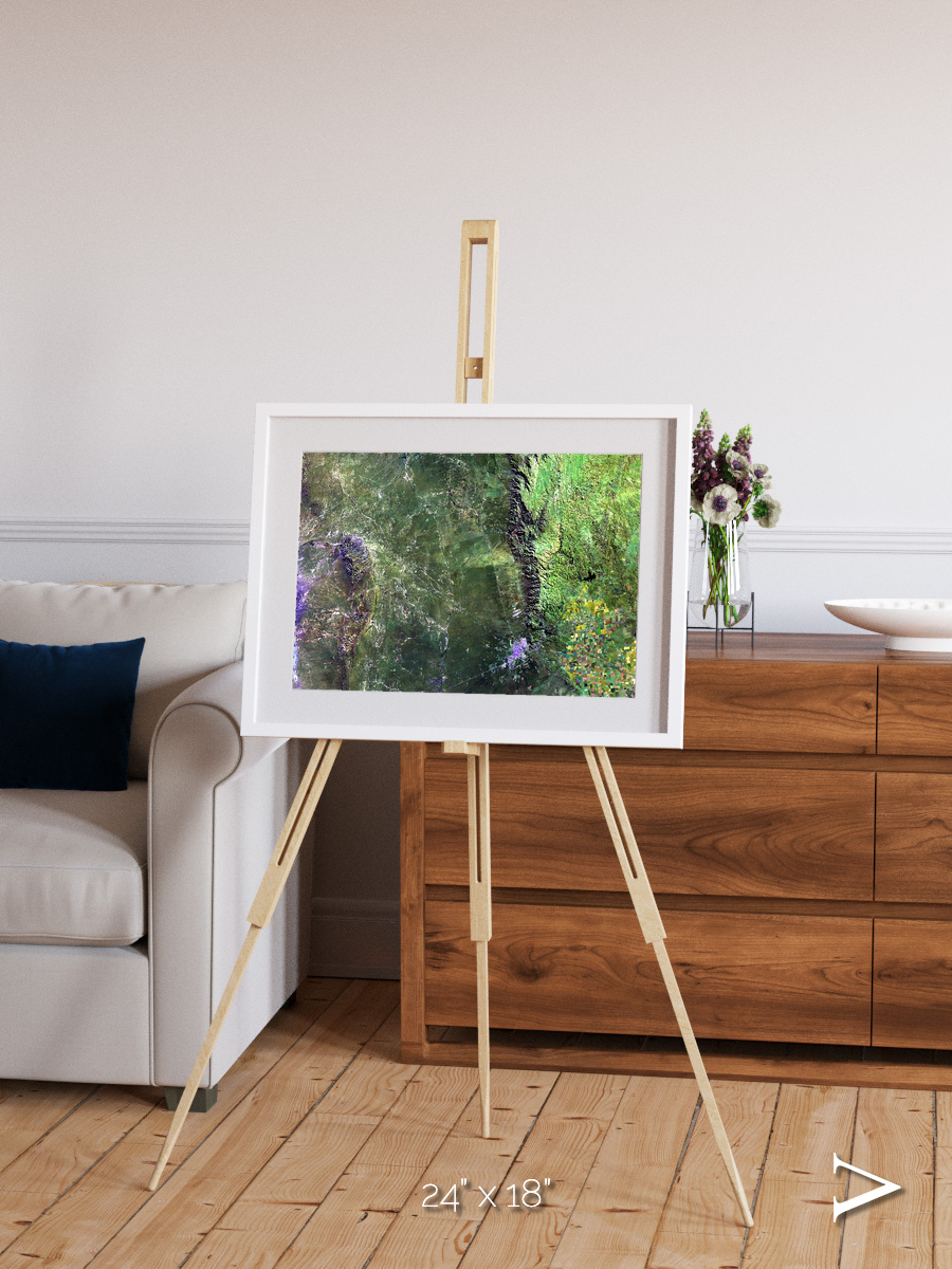Radiating Plains, San Luis Framed & Mounted Print
