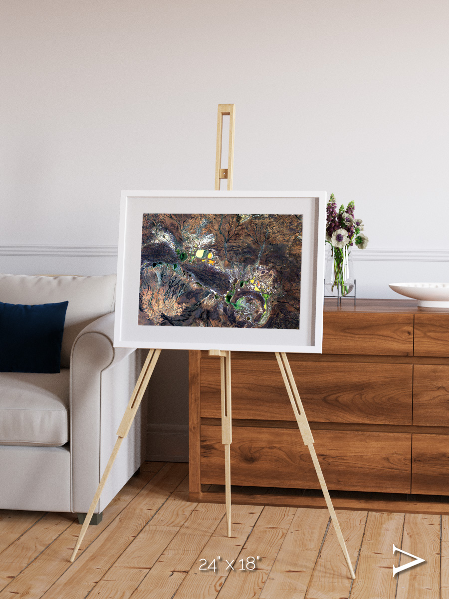 Ancient Impact, Shoemaker Crater Framed & Mounted Print