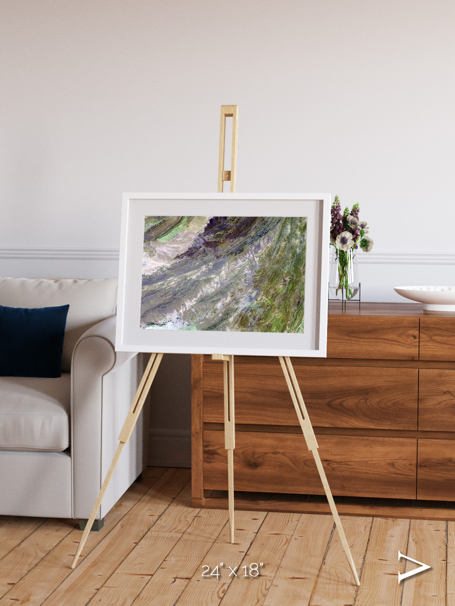 Rugged Relief, Sulaiman Mountains Framed & Mounted Print