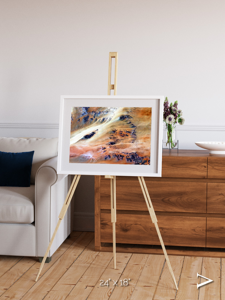 Shifting Dunes, Terkezi Oasis Framed & Mounted Print