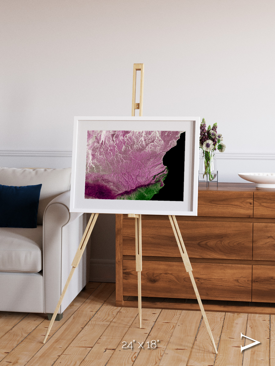 Monsoon Divide, Dhofar Framed & Mounted Print
