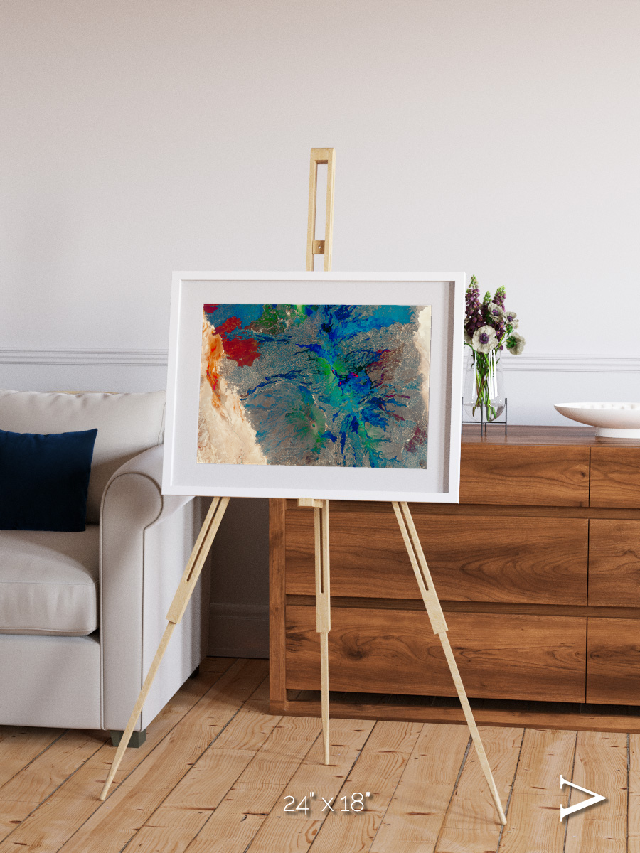 Rift and Fire, Ethiopia Framed & Mounted Print
