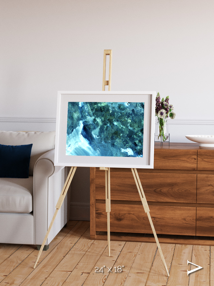 Heat Scars, Volcanoes Framed & Mounted Print