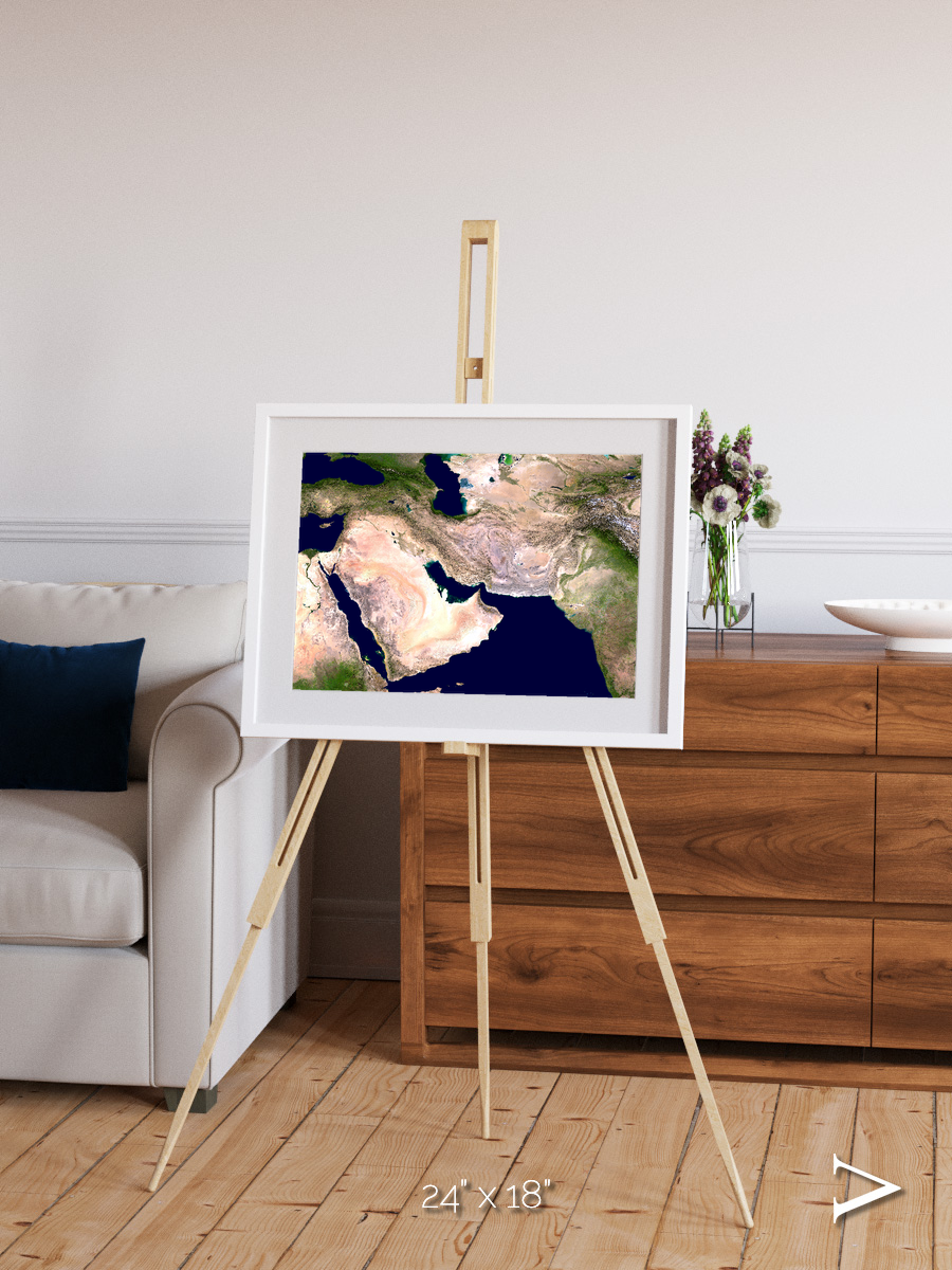 River Threads, Western Asia Framed & Mounted Print