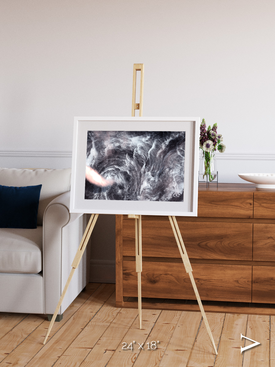 Wind Signatures, Whirlpool in the Air Framed & Mounted Print