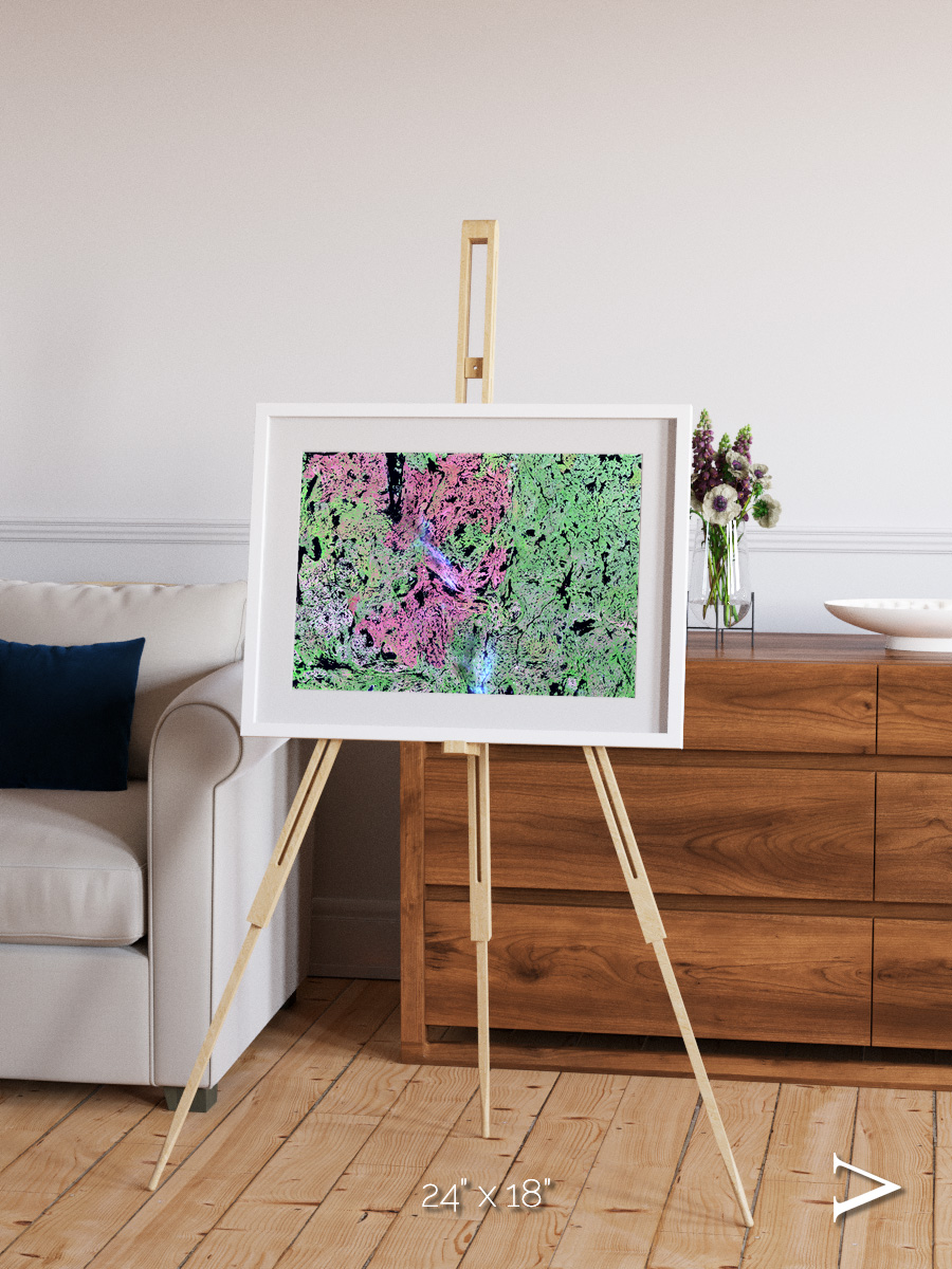 Ice River, Yellowknife Wetlands Framed & Mounted Print
