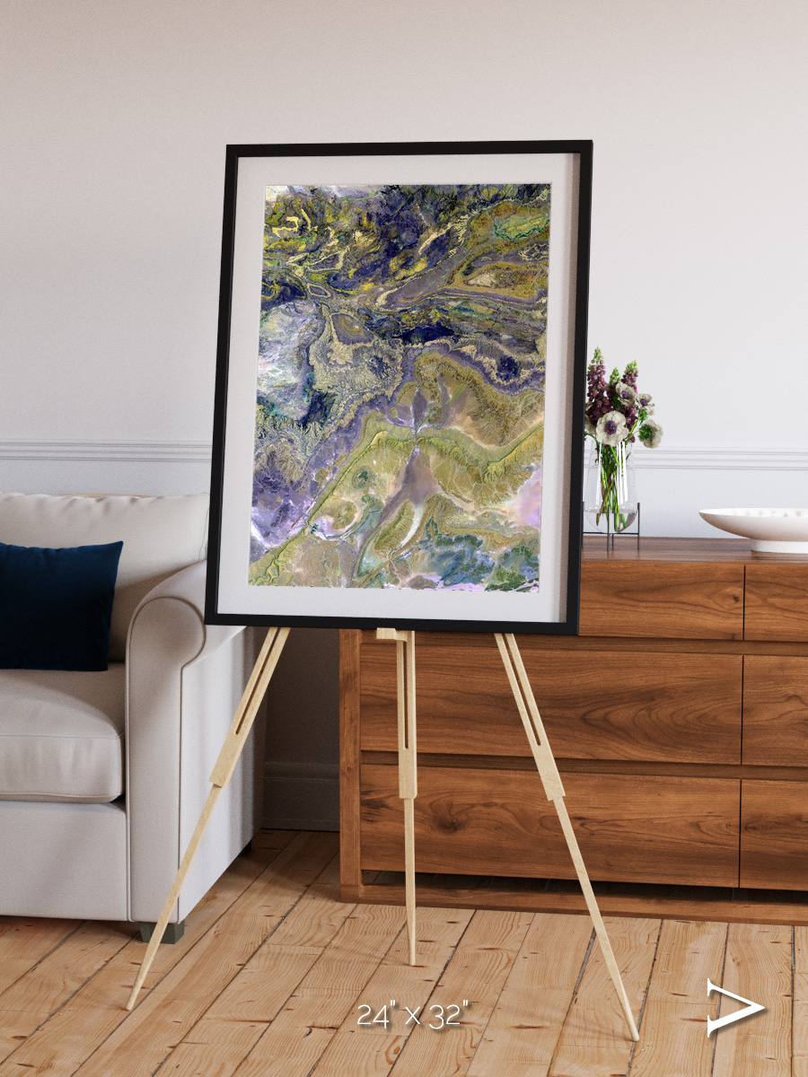 Mineral Horizons, Anti-Atlas Framed & Mounted Print