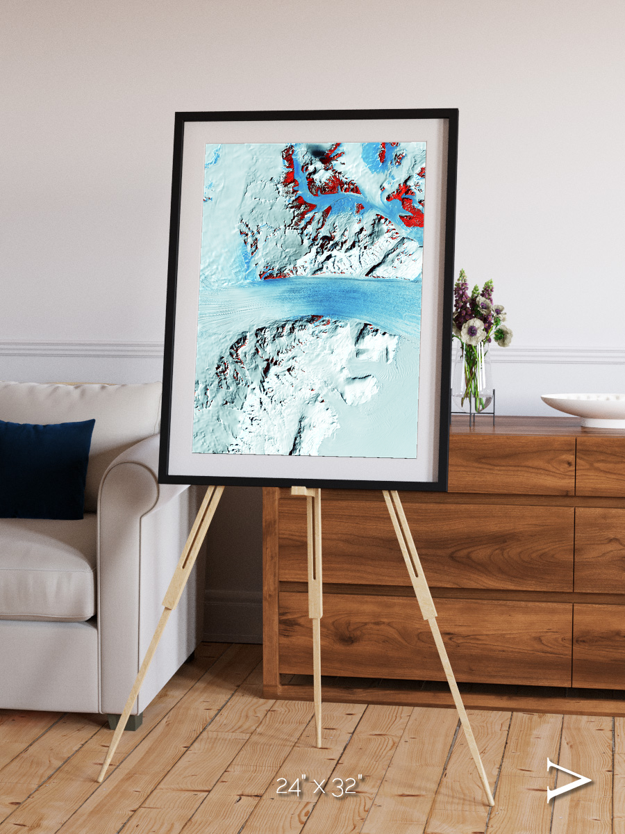 River of Ice, Byrd Glacier Framed & Mounted Print