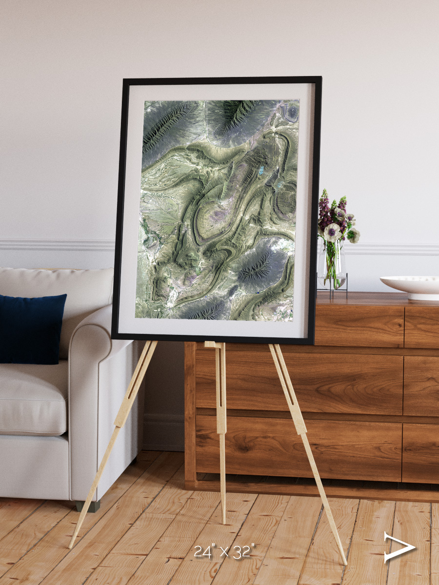 Rugged Relief, Coahuila Mexico Framed & Mounted Print
