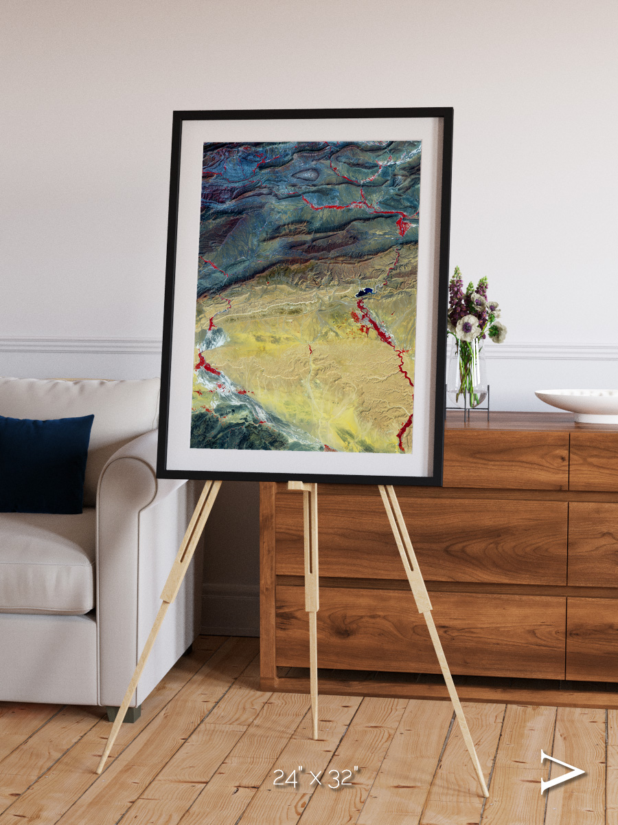 Crimson Veins, Atlas Mountains Framed & Mounted Print