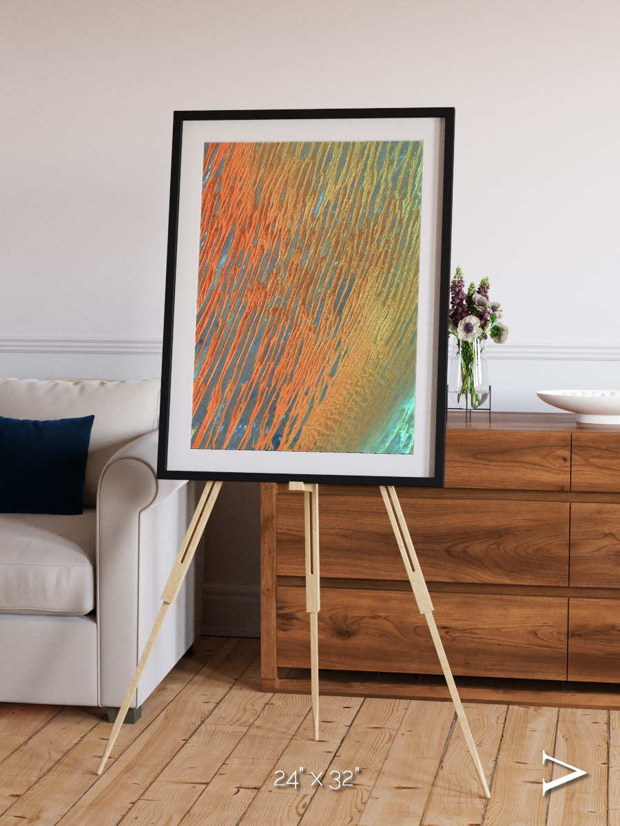 Windwritten Sands, Erg Chech Framed & Mounted Print