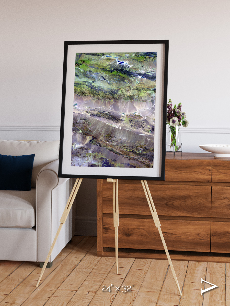 Arid Mosaic, Edrengiyn Nuruu Framed & Mounted Print