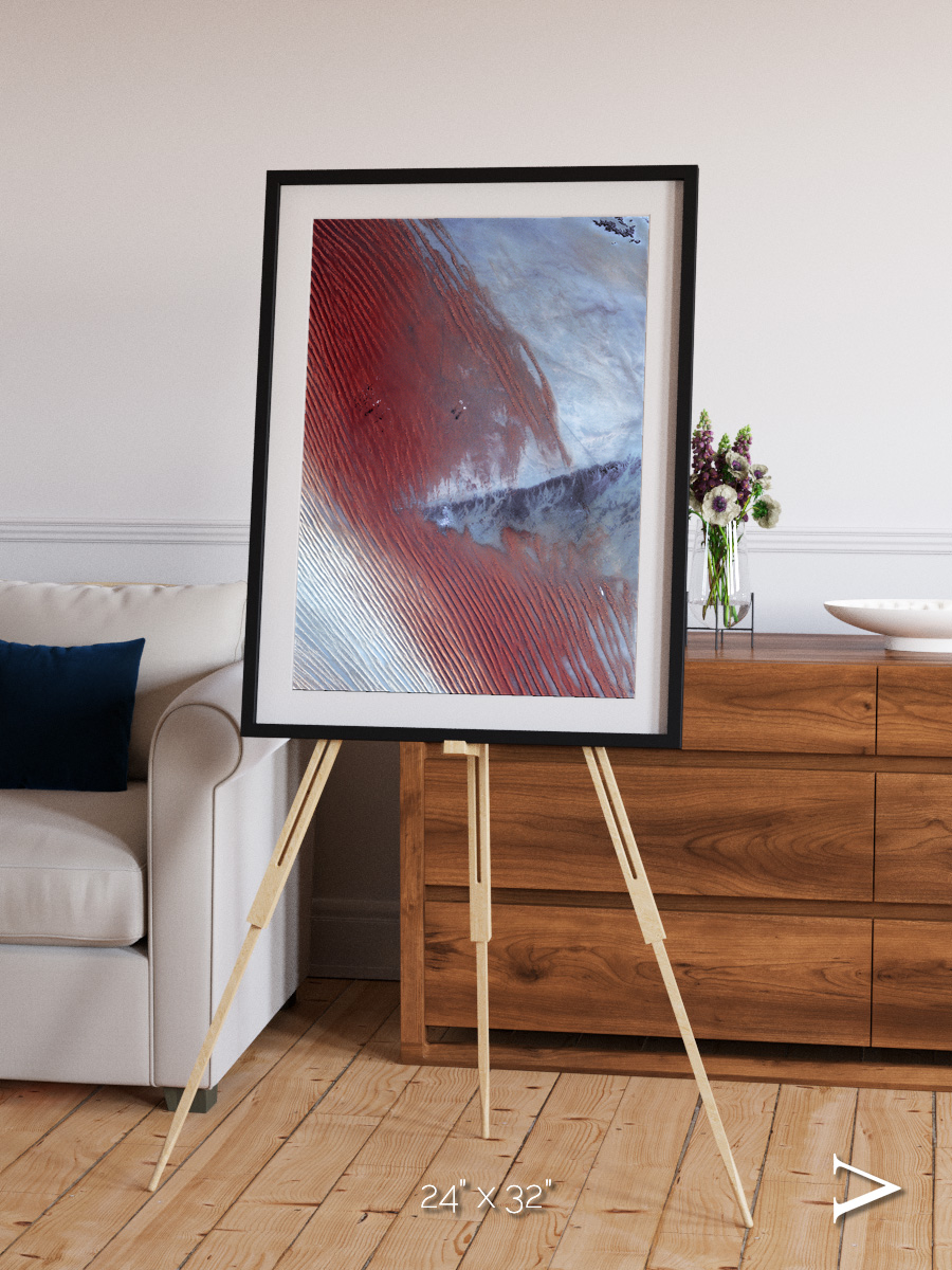 Wind Signatures, Empty Quarter Framed & Mounted Print