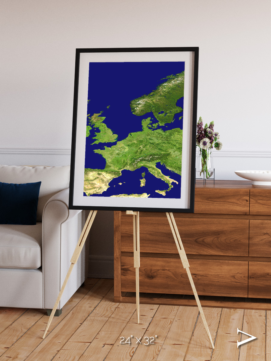 Arctic Outpost, Europe Framed & Mounted Print
